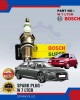 Spark Plug (4 Pieces)-Volkswagen Golf III-Audi A6-Nissan AD-BOSCH-W 7 LTCR Spark Plug & Plug Cables image