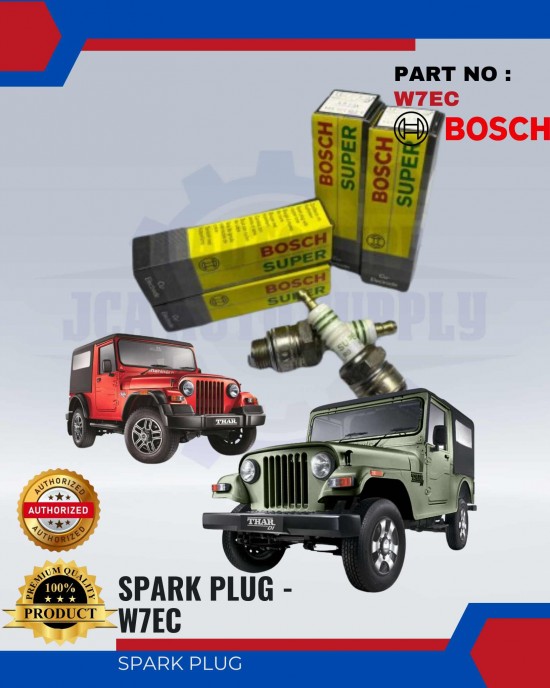 BOSCH SPARK PLUG - MAHINDRA CJ3 - 4PCS - W7EC Spark Plug & Plug Cables image