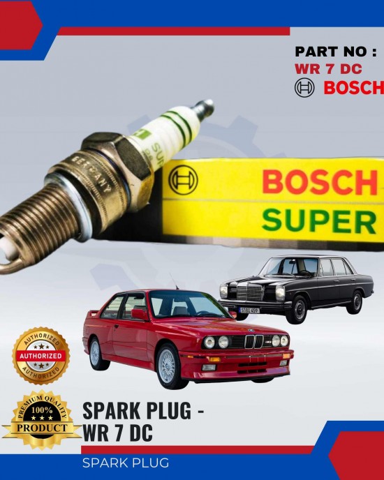 SPARK PLUG BOSCH (4PCS) - BMW E12,E30,E21-MERCEDES BENZ 115 - WR 7 DC Spark Plug & Plug Cables image