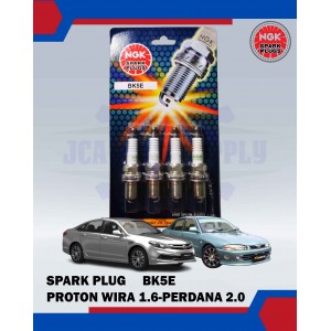 Spark Plug Set (4pcs)-Proton Wira 1.6-1.8-Perdana 2.0-Satria-Putra-Tiara-Perodua Rusa-NGK-BK5E