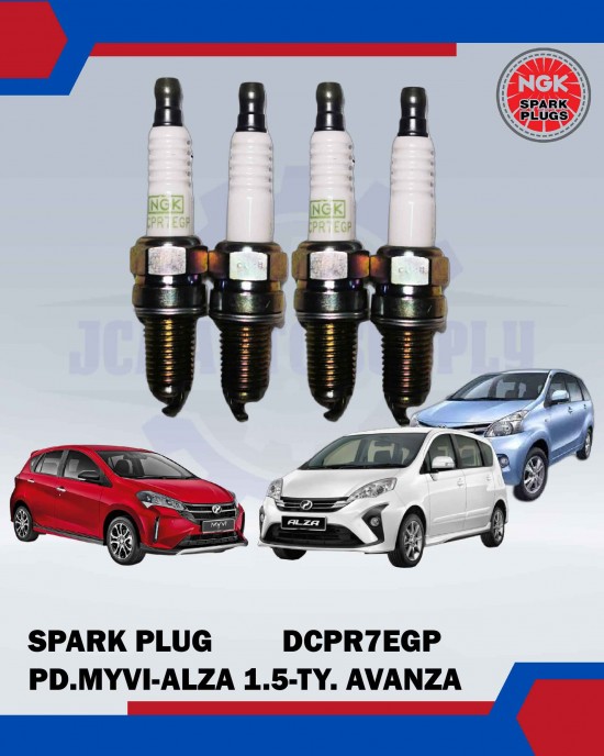 Perodua Alza - Myvi - Toyota Avanza - Rush Platinum Spark Plug - NGK G-POWER - DCPR7EGP Spark Plug & Plug Cables image