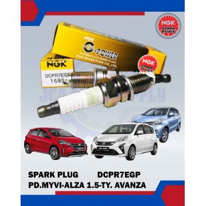 Spark Plug Set (4pcs)-Perodua Myvi 1.3 1.5-Alza 1.5-Toyota Avanza F652-RUSH F700-NGK G-POWER-DCPR7EGP