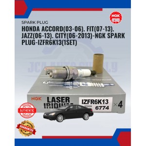 Honda Accord (03-06). Fit (07-13). Jazz (06-13). City (06-2013)-NGK Spark Plug-IZFR6K13(1SET)