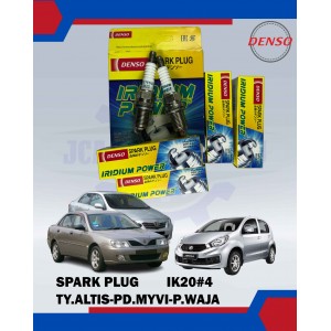 Iridium Spark Plug-Toyota Altis-Vios-Perodua Myvi-Proton Waja-DENSO-IK20#4 / 5304#4