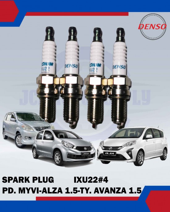 Perodua Myvi - Alza - Toyota Avanza - Rush Spark Plug - Denso - IXU22#4 (5308#4) Spark Plug & Plug Cables image