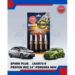 Spark Plug Set (4pcs)-Proton Iriz 2014-Persona VVT-Saga VVT-Savvy-Perodua Bezza 1.3-Myvi New (2018)-NGK-LKAR7C-9