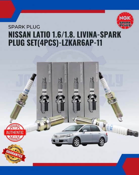 Showing image for Nissan Latio 1.6/1.8. Livina-Spark Plug Set(4PCS)-LZKAR6AP-11 Nissan Latio 1.6/1.8. Livina-Spark Plug Set(4PCS)-LZKAR6AP-11 Spark Plug image