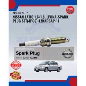 Nissan Latio 1.6/1.8. Livina-Spark Plug Set(4PCS)-LZKAR6AP-11