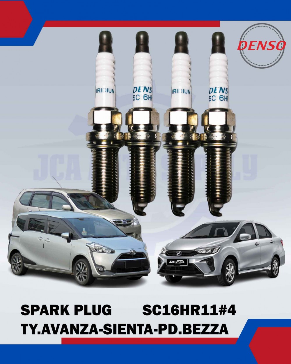 IRIDIUM SPARK PLUG SET (4PCS) - TOYOTA AVANZA 1.3 1.5, SIENTA NCP170 ...