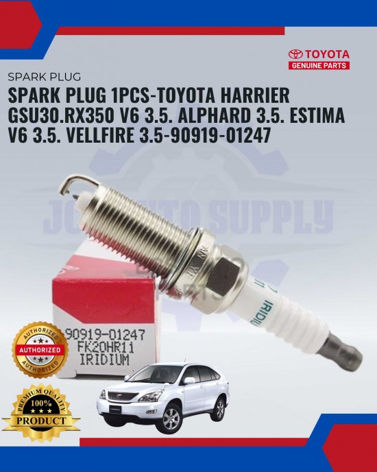 Toyota Harrier.Alphard.Estima.Fortuner.Innova Original Irridium Spark Plug Set-90919-01247-FK20HR11 Spark Plug image