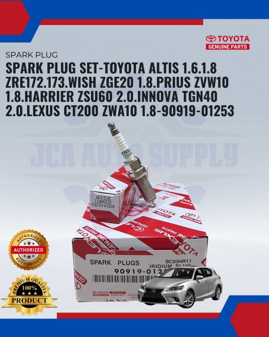 Toyota Lexus NX200. Altis ZRE142. Harrier ZSU60.Vios NCP150.Wish ZGE20. Yaris NSP151 Original Irridium Spark Plug Set-90919-01253-SC20HR11 Spark Plug image