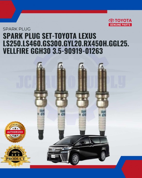 Toyota Lexus LS250.LS460.GS300.GYL20.RX450H.GGL25.Vellfire GGH30 Spark Plug Set-90919-01263-FK20HBR8 Spark Plug image