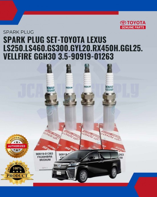 Toyota Lexus LS250.LS460.GS300.GYL20.RX450H.GGL25.Vellfire GGH30 Spark Plug Set-90919-01263-FK20HBR8 Spark Plug image