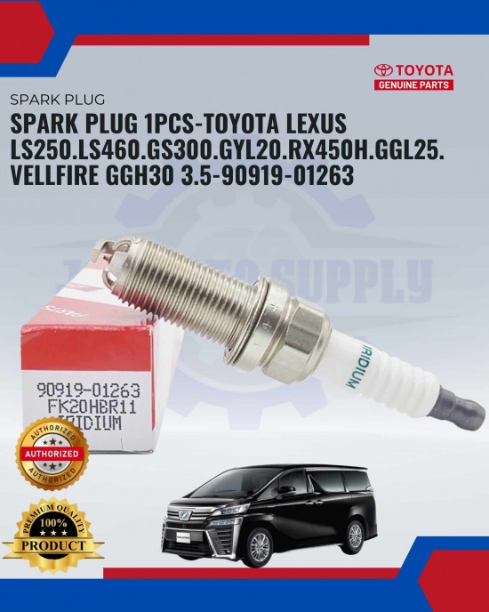 Toyota Lexus LS250.LS460.GS300.GYL20.RX450H.GGL25.Vellfire GGH30 Spark Plug Set-90919-01263-FK20HBR8 Spark Plug image