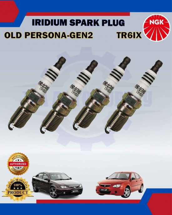 Spark Plug Set-Proton GEN2-Old Persona-Saga BLM-FL-FLX-Waja Campro-Exora CPS-Preve-NGK-TR6IX Spark Plug & Plug Cables image