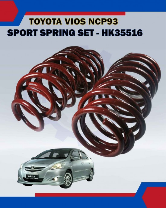 Vs933 Spring Toyota Vios NCP93 Sport Spring Set (4pcs)-HK35516 | JCA AUTO SUPPLY