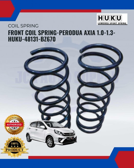 Perodua Axia-Front Coil Spring-HUKU-48131-BZ670 Coil Spring image