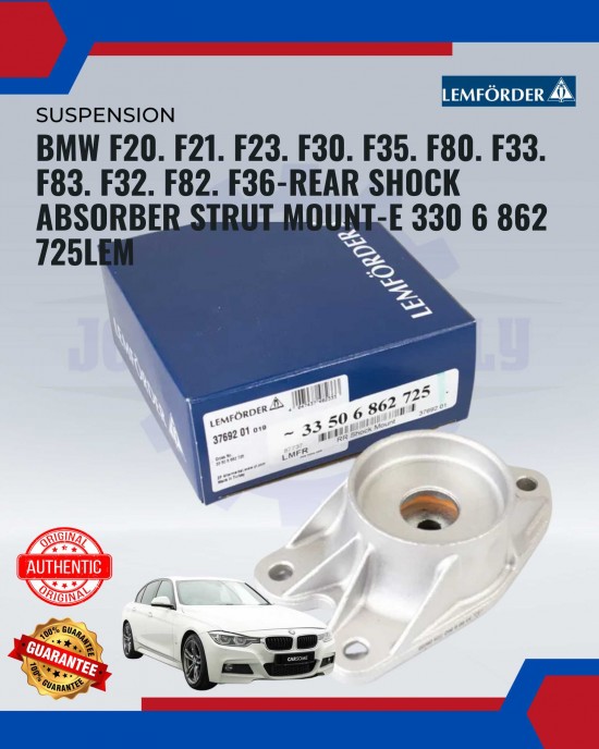 Showing image for BMW F20. F21. F23. F30. F35. F80. F33. F83. F32. F82. F36-Rear Shock Absorber Strut Mount-E 330 6 862 725LEM BMW F20. F21. F23. F30. F35. F80. F33. F83. F32. F82. F36-Rear Shock Absorber Strut Mount-E 330 6 862 725LEM Suspension Part image
