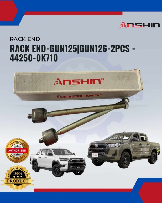 Toyota Hilux Revo GUN125 GUN126 Steering Rack End Set Anshin-44250-0K710 Rack End-Tie Rod End image