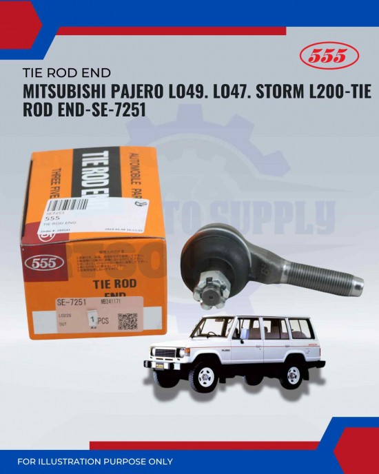 Mitsubishi Pajero LO49. LO47. Storm L200-Tie Rod End-SE-7251