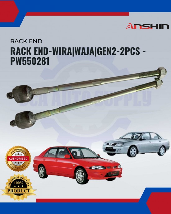 Proton Wira Waja Gen2 Steering Rack End Set-Anshin-PW550281 Rack End-Tie Rod End image