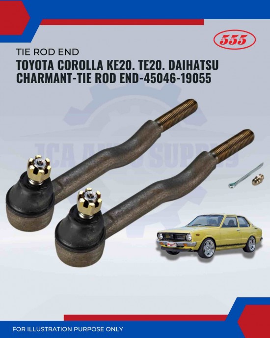 Toyota Corolla KE20. TE20. Daihatsu Charmant-Tie Rod End-45046-19055 Toyota Corolla KE20. TE20. Daihatsu Charmant-Tie Rod End-45046-19055