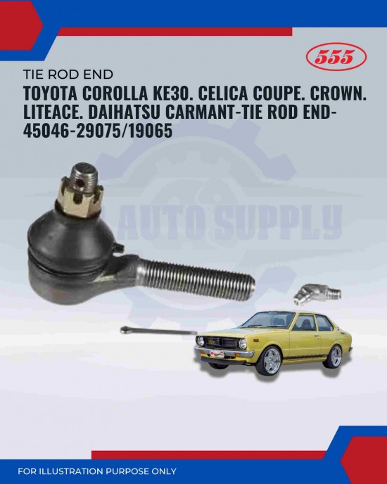Toyota Corolla KE30.Celica Coupe. Crown. Liteace. Daihatsu Carmant-Tie Rod End-45046-29075/19065 Toyota Corolla KE30.Celica Coupe. Crown. Liteace. Daihatsu Carmant-Tie Rod End-45046-29075/19065