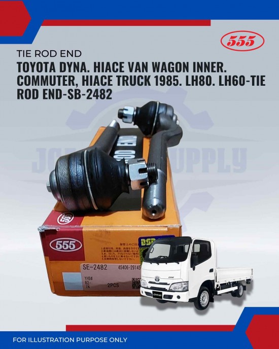 Toyota Dyna. Hiace Van Wagon Inner. Commuter, Hiace Truck 1985. LH80. LH60-Tie Rod End-SE-2482 Toyota Dyna. Hiace Van Wagon Inner. Commuter, Hiace Truck 1985. LH80. LH60-Tie Rod End-SE-2482