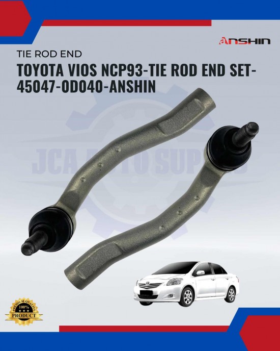 Showing image for Toyota Vios Ncp93-Tie Rod End Set-45047-0D040-Anshin Toyota Vios Ncp93-Tie Rod End Set-45047-0D040-Anshin Rack End-Tie Rod End image