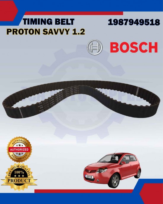 Timing Belt-Proton Savvy 1.2 (95X23.4m)-BOSCH-1987949518 Belts, Hoses & Pulleys image