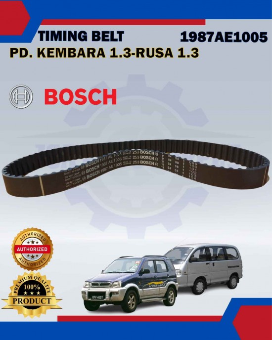 Timing Belt-Perodua Kembara 1.3-Rusa 1.3-BOSCH-1987AE1005-93MRU25 Belts, Hoses & Pulleys image