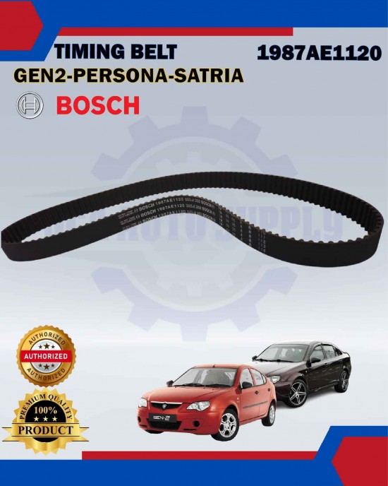 Timing Belt-Proton GEN2-Persona-Satria-Iswara-BOSCH-1987AE1120-144MY25 Belts, Hoses & Pulleys image