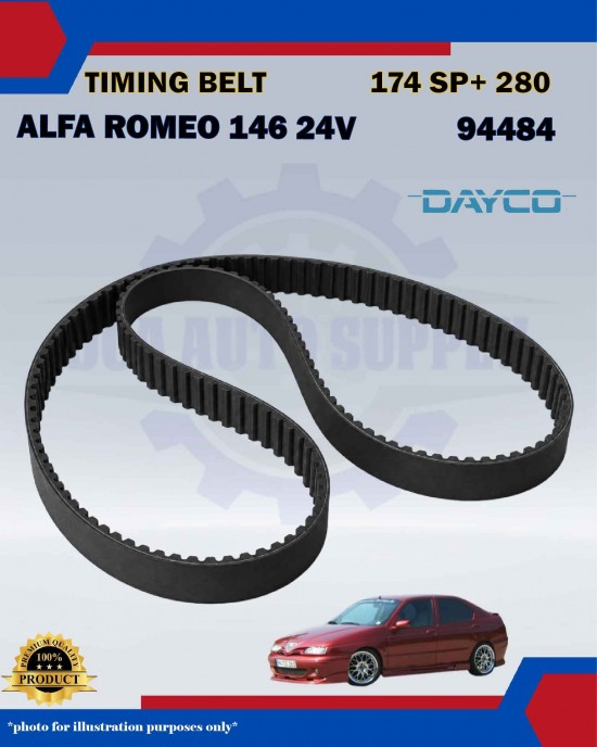 Timing Belt-Alfa Romeo 146 24V-94484-174SP+280
