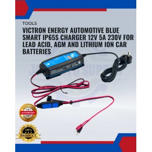 Victron Energy Automotive Blue Smart IP65s Charger 12V 5A 230V for Lead Acid, AGM and Lithium Ion Car Batteries