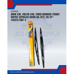 Front Wiper (Spoiler Hook BA Set)-BMW E36. Volvo S40. Ford Mondeo-20/21inch-116313/SWF-S