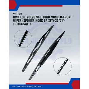 Front Wiper (Spoiler Hook BA Set)-BMW E36. Volvo S40. Ford Mondeo-20/21inch-116313/SWF-S Front Wiper (Spoiler Hook BA Set)-BMW E36. Volvo S40. Ford Mondeo-20/21inch-116313/SWF-S