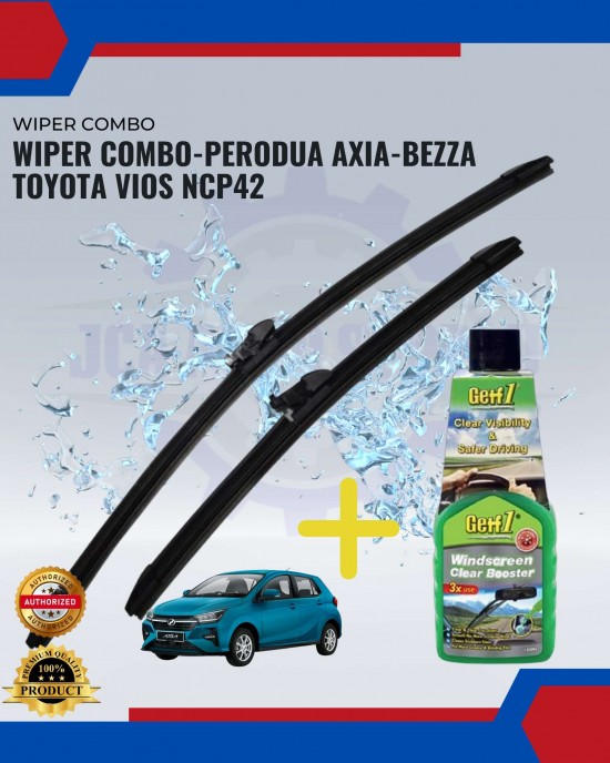 WIPER COMBO-Perodua Axia-Bezza-Toyota Vios NCP42 WIPER-WIPER TANK MOTOR-WIPER NOZZLE image