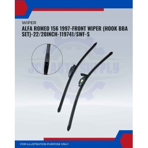 Front Wiper (Hook BBA Set)-Alfa Romeo 165 1997-22/20 Inch-119741/SWF-S