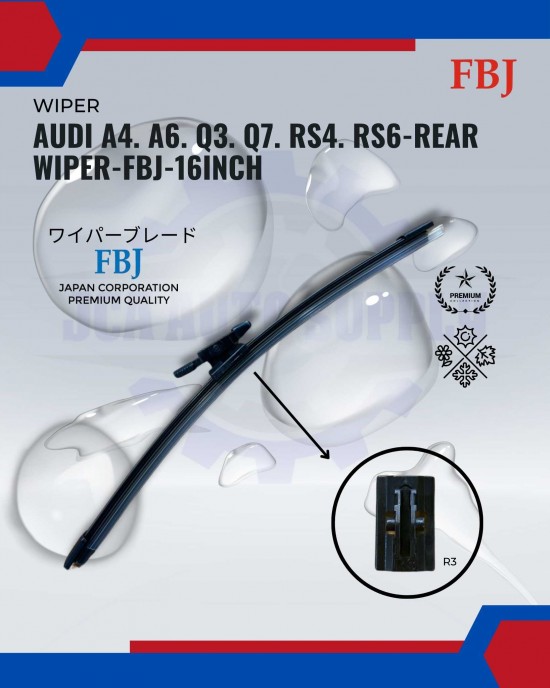 Showing image for Audi A4. A6. Q3. Q7. RS4. RS6-Rear Wiper-FBJ-16Inch Audi A4. A6. Q3. Q7. RS4. RS6-Rear Wiper-FBJ-16Inch image