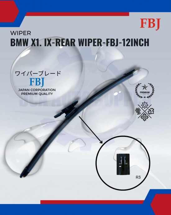Showing image for BMW X1. IX1-Rear Wiper-FBJ-12inch BMW X1. IX1-Rear Wiper-FBJ-12inch WIPER-WIPER TANK MOTOR-WIPER NOZZLE image