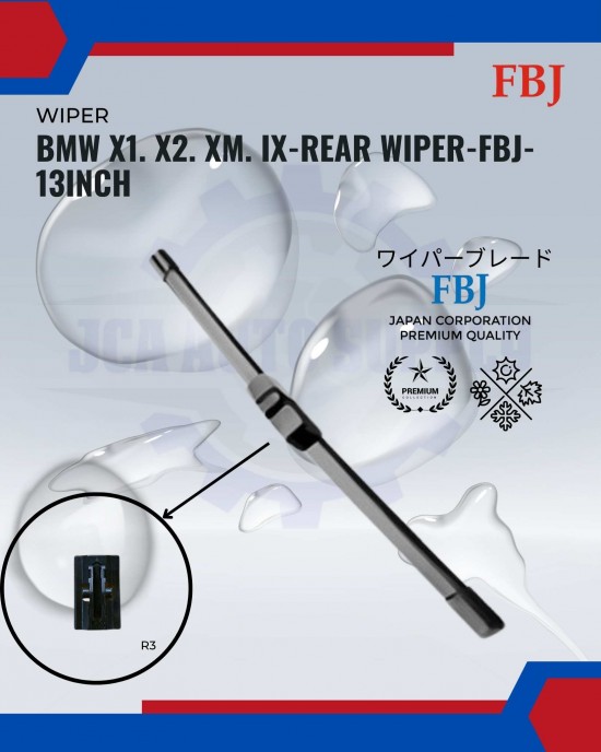 BMW X1. X2. XM. IX-Rear Wiper-FBJ-13inch WIPER-WIPER TANK MOTOR-WIPER NOZZLE image