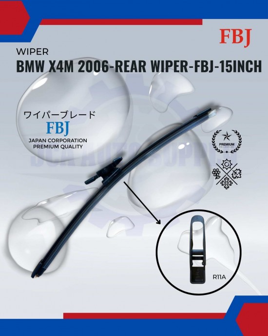 Showing image for BMW X4M 2006-Rear Wiper-FBJ-15inch BMW X4M 2006-Rear Wiper-FBJ-15inch WIPER-WIPER TANK MOTOR-WIPER NOZZLE image