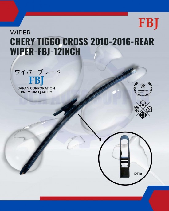 Showing image for Chery Tiggo Cross 2010-2016-Rear Wiper-FBJ-12inch Chery Tiggo Cross 2010-2016-Rear Wiper-FBJ-12inch WIPER-WIPER TANK MOTOR-WIPER NOZZLE image