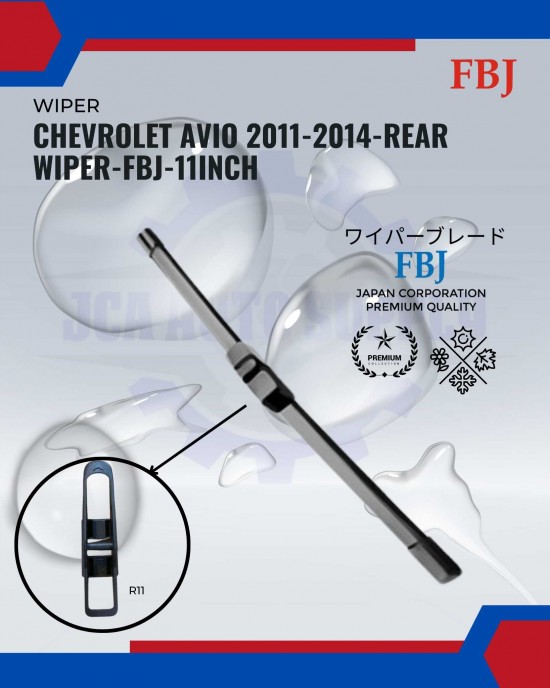 Chevrolet Avio 2011-2014-Rear Wiper-FBJ-11inch WIPER-WIPER TANK MOTOR-WIPER NOZZLE image