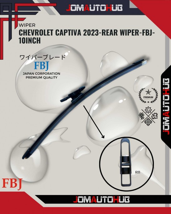 Chevrolet Captiva 2023-Rear Wiper-FBJ-10inch WIPER-WIPER TANK MOTOR-WIPER NOZZLE image