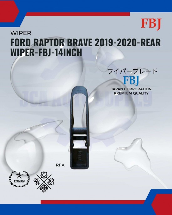 Showing image for Ford Raptor Brave 2019-2020-Rear Wiper-FBJ-14inch Ford Raptor Brave 2019-2020-Rear Wiper-FBJ-14inch WIPER-WIPER TANK MOTOR-WIPER NOZZLE image