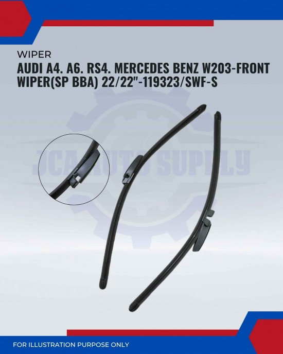 Front Wiper (SP BBA)-Audi A4. A6. RS4. Mercedes Benz W203-22/22inch-119323/SWF-S