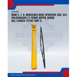 Front Wiper (Hook BA)-BMW 5. 7. 8- Mercedes Benz Sprinter 208. 314. Volkswagen LT-24 Inch-117147SWF-S
