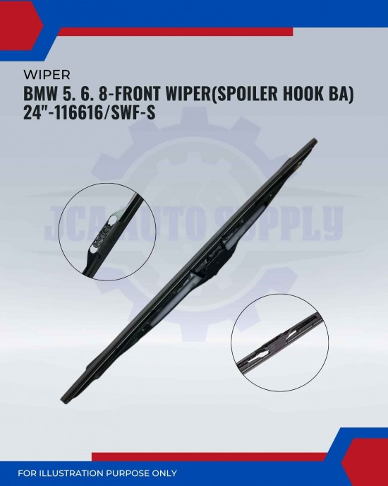 Front Wiper (Spoiler Hook BA)-BMW 5. 6. 8-24inch-117616/SWF-S