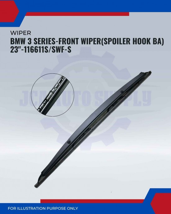 Front Wiper (Spoiler Hook BA)-BMW 3 Series-23inch-116611s/SWF-S